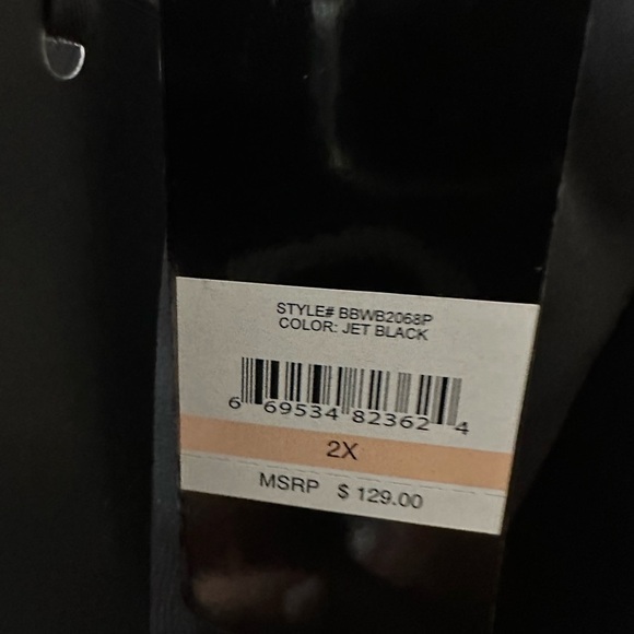 Bebe black plus size short romper - Picture 5 of 5